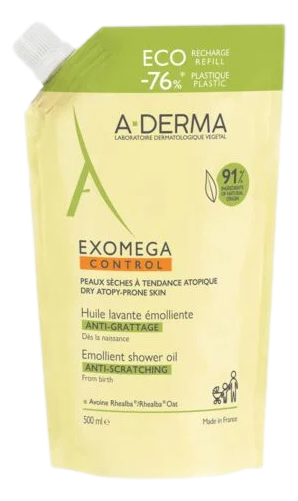 EXOMEGA CONTROL HUILE LAVANTE ÉMOLLIENTE ANTI-GRATTAGE ECO-RECHARGE